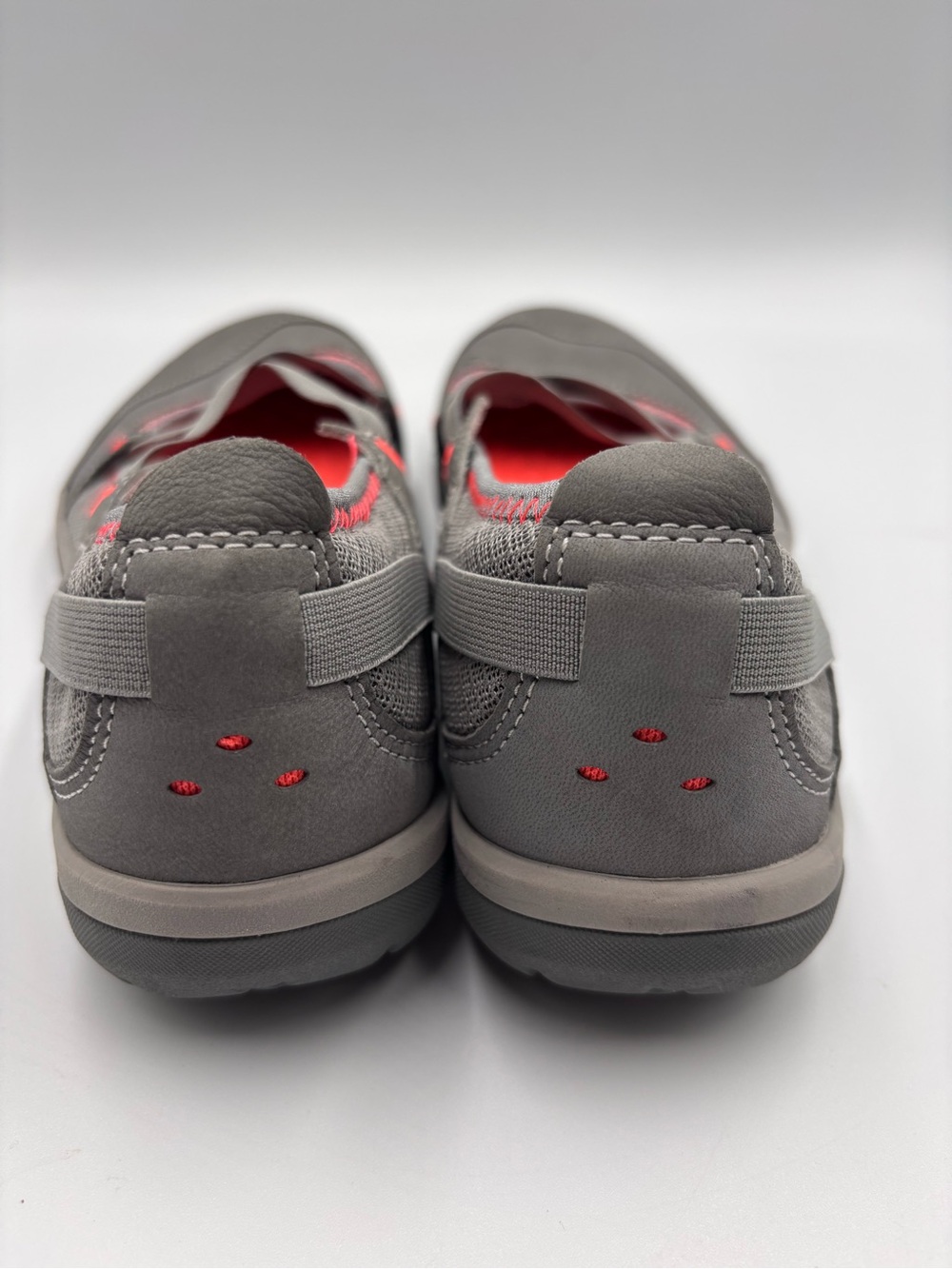 Privo by Clarks Aria Mary Jane Shoes Womens 8.5M Comfort Straps Gray Leather NEW - Picture 4 of 9